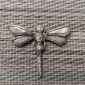 Vintage Pewter Dragon Fly Pin/Brooch